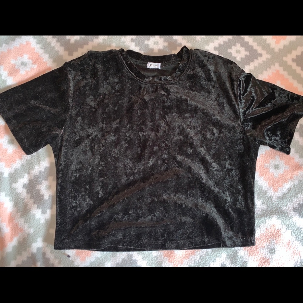 Velvet crop top